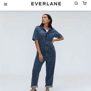 Everlane denim jumpsuit - size 0 (fits size 4)